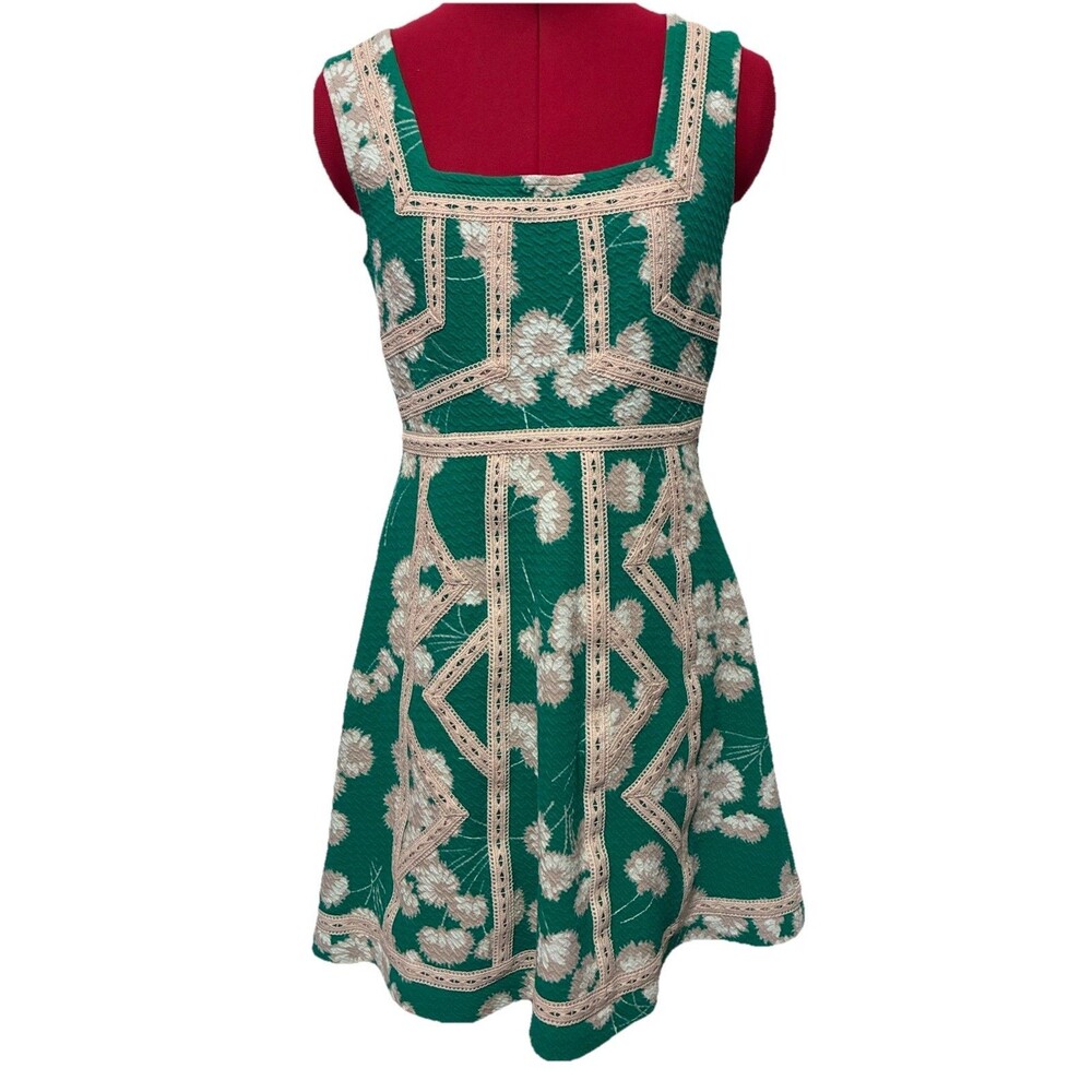 Maeve Anthropologie Green Dandelion Emma Dress Size 6 - Picture 2 of 9